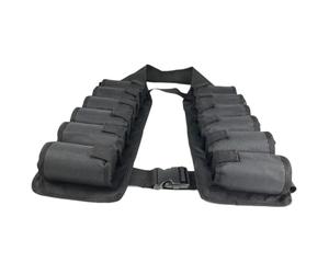 DEARMAMY Cinturón Porta Cerveza Portátil Negro para Camping y Fiestas, Soporte para 12 Latas de Bebidas, Material Resistente al Desgaste, Cómodo y Seguro, Adecuado para Picnics