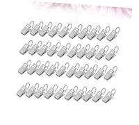 DEARMAMY Clips para Cortinas Metálicos 9x18 Mm Cierre y Percha de Cortina de Hierro Plateado Resistentes al Óxido Estores y Fotografías Pack de 100 Unidades