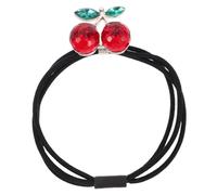 DEARMAMY Coleteros Elásticos De Cereza Cristales Accesorios Elegantes Cabello Gomas Elásticas Para Mujeres y Niñas Coreano Para Diario