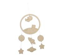 DEARMAMY Colgante Atrapasueños de Madera Carillón de Viento DIY para Decoración de Pared en Dormitorio o Salón, Diseño Delicado y Funcional