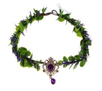 DEARMAMY Colgante de Ceja Estilo Forestal Hecho a Mano Tiara de Hadas Ligera Forma de V para Novias Accesorios de Boda y Fiestas para Bodas y Sesiones de Fotos