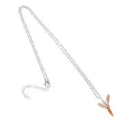 DEARMAMY Colgante Fósil de Diente de Tiburón Real Collar de Playa Cuentas de Pesca de Tiburón Joyería Fósil Hecha Mano para Hombres y Mujeres