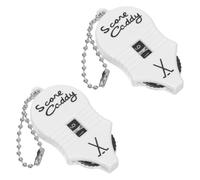 DEARMAMY Contador de Puntuaciones de Golf 2 Unidades, Marcador Manual Portátil en Material Plástico de Color Claro Números Negros, Herramienta de Conteo de Golpes para Torneos y Juegos