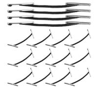 DEARMAMY Cordones Elásticos con Púas de Hierro 100 Unidades Banda Elástica Ajustable Negra para Sombreros y Manualidades Cuerda Resistente para Uso Exterior y Costura