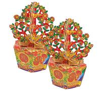 DEARMAMY Cornucopia del Árbol la Fortuna para Quemar Dinero de Sacrificio Festival Qing Ming Billetes de Gran Denominación Suministros para Sacrificios Quema de Rituales Tradicionales