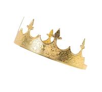 DEARMAMY Coronas De Rey Para Hombres Traje Coronas Retro Coronas De Oro Decoración De La Fuente Dorado Tronos Festival Para Hombres La Del Rey Delirio Golden Metal