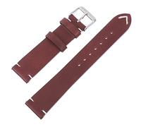 DEARMAMY Correa De Reloj De Piel Verdadera 20mm Banda De Reemplazo Ultra Fina y Suave Con Hebilla De Aguja En Color Oscuro Compatible Con Relojes Inteligentes y Clásicos