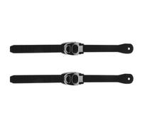 DEARMAMY Correas para Patines de Hielo Juego de Hebillas y Correas 250mm Negras de Goma y PVC con Tornillos, Hebilla Ajustable en Forma de Corazón para Patines y Pies, Principiantes