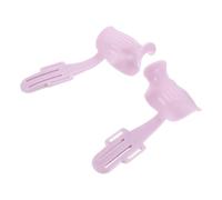 DEARMAMY Corrector de Mano para Guzheng Infantil Entrenador de Postura Estabilizador de Pulgar Tamaño Pequeño Silicona Suave Color Madera Morada 2 Unidades para Práctica y Corrección