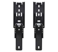 DEARMAMY Correderas para Cajones de Muebles 10 Cm Extensión Completa, Rieles Metálicos de 3 Secciones Cojinetes de Bolas, Paquete de 2 Unidades para Gabinetes de Cocina y Oficina