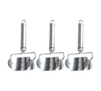 DEARMAMY Cortador Manual para Masa de Empanadillas de Acero Inoxidable, 3 Piezas, Herramienta Confiable para Cortar Pieles de Dumplings Cocina Familiar