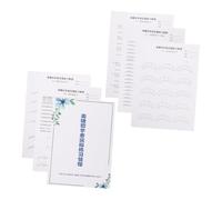 DEARMAMY Cuaderno De Ejercicios De Extensión De Pestañas. Kit De Entrenamiento De Pestañas Kit De Práctica De Pestañas Gráfico De Mapeo De Pestañas Papel