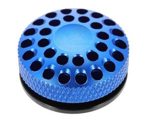 DEARMAMY Cubierta de Horquilla de Bicicleta de Aleación de Aluminio Azul, Tapa Protectora y Decorativa para Tubo de Dirección, Accesorio Profesional para Ciclismo
