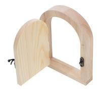 DEARMAMY Cubierta Protectora para Interruptor de Luz de Madera Maciza Color Original Diseño Forma de Mini Puerta Adhesivo para Instalación Fácil y Protección Infantil para Enchufes y