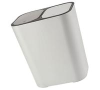DEARMAMY Cubo De Basura Doble Con Compartimentos De 2 Secciones Para Cocina Contenedor De Residuos Secos Y Húmedos Con Tapa Papelera De Reciclaje Compacta Para Hogar