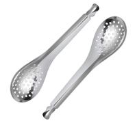 DEARMAMY Cucharas Coladoras de Caviar de Acero Inoxidable 304 Juego de 2 Piezas Pequeñas para Rellenar Colador Mango Ergonómico Aptas para Cocina Doméstica y Restaurante