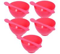 DEARMAMY Cuencos de Plástico Ligero y Fácil de Limpiar Juego de 5 con Aplicadores para Mascarillas Faciales Adecuado para Viajar y Preparar Mascarillas Caseras