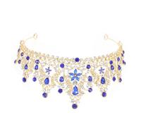 DEARMAMY de cristal de de imitación tocado de tiara de de imitación coronas de flores de novia exquisita tiara de boda tiara de novia de cristal Aleación de zinc