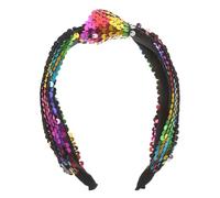 DEARMAMY Diadema Anudada Con Lentejuelas Manos Banda Para El Cabello Diademas Anudadas Para Mujer Diadema y Lazos Para Niña Chcoml Diadema De Enfriamiento Pañuelo Coleteros Bandas Tela