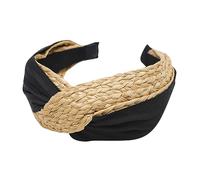 DEARMAMY Diadema Cruzada De Rafia Banda Cabello Sencilla Ancha Accesorio Cabello Combina Para Mujer Talla