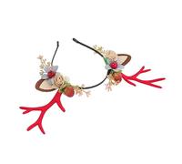 DEARMAMY Diadema de Asta de Ciervo para Fiestas Navideñas Adorable y Elegante Diseño de Cornamenta Accesorio Cabeza Navideño para Decoración Navideña del Cabello