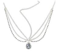 DEARMAMY Diadema de Cadena de Cristal para Mujeres Accesorio Elegante para Bodas Especiales Joyería para Novias y Damas de Honor Diseño Único y