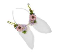 DEARMAMY diadema de conejita sombreros de orejas de conejo traje de cosplay de animales conejos venda decoración del cabello de la oreja del conejito tela