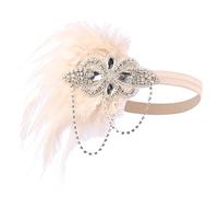 DEARMAMY Diadema de la década de 1920 hair topper disfraces de los locos años 20 para mujer accesorio para el cabello años 20 joyas para el cabello años 20 tocado de los años 20 poliéster