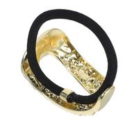 DEARMAMY Diadema De Metal Elegante Coletero Geométrico Para Mujer Banda Elástica Dorada Accesorio Para Cabello Grueso y Atuendos