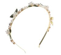 DEARMAMY diadema de mujer Pendientes bandas oro pañuelos chica diademas para niñas diademas novia venda tocado de niña suministro de niña broche de pelo de novia aros de pelo de Metal