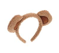 DEARMAMY Diadema De Peluche Orejas De Oso 1 Unidad Tamaño Cómoda Ligera Para Adultos y Niños Uso Diario Casual Accesorios Para Cabello Marrón