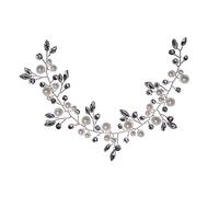 DEARMAMY Diadema De Perlas Para Novia Diadema De Boda Cristales Accesorio De Cabello Para Mujer Perlas Para Ceremonia De Matrimonio