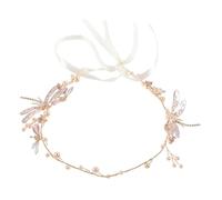 DEARMAMY diadema de perlas Venda Boda diademas decoración novia adornos nupciales para el cabello diadema nupcial diadema de niñas diadema tocado de mujer aleación
