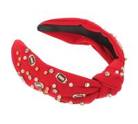 DEARMAMY Diadema De Rugby Falso Novia Para Ser Diadema Festival Accesorios Bandas Delirio Calentadores Diademas Gruesas Para Mujer Diademas Anudadas Para Mujer Pañuelo Women Banda Tela Rojo