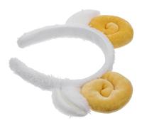 DEARMAMY Diadema Decorativa con Aros de Pelo de Shofar Amarillo, Adorables Bandas para El Pelo con Cuerno de Oveja, Aros para La Cabeza con Orejas de Oveja, Suministros para Fiestas Y Decoraciones.