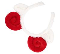 DEARMAMY Diadema Decorativa con Aros de Shofar Rojo, Adorables Bandas para El Cabello con Cuerno de Oveja, Aros para La Cabeza con Orejas de Oveja, Suministros para Decoraciones de Fiestas