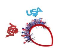 DEARMAMY Diadema Rave Diadema Del Día De La Independencia Para Mujeres Estilo Patriótico Del 5 De Julio