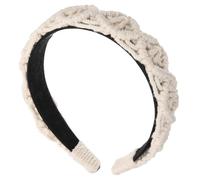 DEARMAMY Diadema trenzada a mano diademas de maquillaje para mujer diadema de gafas de sol bandas venda pañuelo diademas de mujer diadema para mujer diadema de niña el plastico Beige