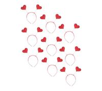 DEARMAMY Diademas para Niña San Valentín 9 Piezas Rojo Forma de Corazón Accesorios Cabello Fiesta Decorativas y Cómodas para Uso Prolongado