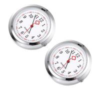 DEARMAMY Esfera de Reloj de Bolsillo Vintage y Cuarzo DIY, Material de Vidrio Resistente, 2 Piezas, Accesorio para Enfermeras, Uso Manual para Reloj de Enfermería Práctico Estilo Aleatorio