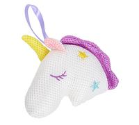 DEARMAMY Esponja De Ducha Exfoliante De Unicornio Bola De Baño Cartoon Para Limpieza Corporal Suave y Para Hombres y Mujeres Color Blanco Para Relajar y Limpiar