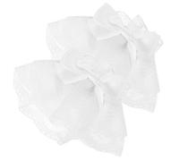 DEARMAMY Esposas de Muñeca Blancas de Encaje para Mujer, Puños Decorativos Transpirables y Livianos, Accesorios para Combinación Vestidos en Eventos y Uso Diario, Talla Única para Jóvenes