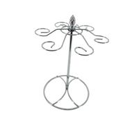 DEARMAMY Estante para Copas de Vino Creativo de Hierro Plata, Soporte Colgante para Copas Escurridor, Fácil de Instalar, Adecuado para Cocina y Barra