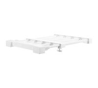 DEARMAMY Estante Telescópico Ajustable para Armario Blanco 30-40 CM X 24 CM Organizador de Armario Desmontable y Resistente para Cocina Baño y Dormitorio Separador de Estantes para