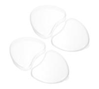 DEARMAMY Estuche Para Prótesis Dental Corazón Transparente, 2 Piezas, Caja Portátil De Plástico Resistente Para Dentaduras Postizas, Almacenamiento Doméstico y Viaje, Accesorio Compacto Para Mujer