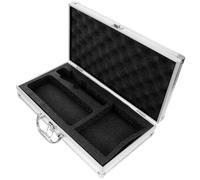 DEARMAMY Estuche Rígido para Micrófono Inalámbrico Caja de Aluminio Espuma Protectora Interna Portátil y Resistente al Desgaste para Almacenamiento y Transporte en Exteriores