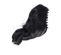 DEARMAMY Extensión De Coleta Sintética Con Pinzas Para Rizos Cortos y Esponjosos Postizo De Cabello Natural