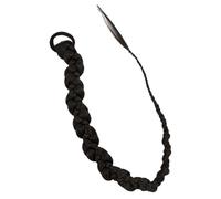 DEARMAMY Extensiones de Cabello Trenzadas Negras para Mujeres, 1 Unidad, Coleta Envolvente, Estilo Caja de Trenzas Africanas, Uso Diario y Fiestas, Postizo Natural Negro