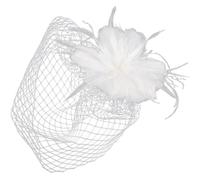 DEARMAMY Flor De Cabeza De Tocado De Malla Fuente Vestido De Fiesta De Té Tocado De Fiesta De Té Women Sombreros De Quimioterapia Para Mujeres Delirio Ropa Cóctel Tela