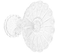 DEARMAMY Frutero de Cristal Pie Bandeja para Frutos Secos y Aperitivos Plato para Postres Diseño Vintage Soporte para Bocadillos y Exhibición de Frutas Adecuado para Hogar y Eventos